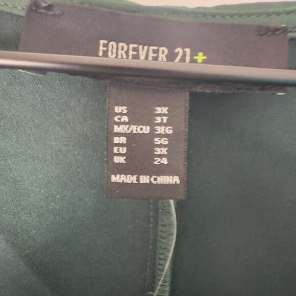 Forever 21 Emerald Green Deep V-Neck 3X Bodysuit NWT - Picture 3 of 5